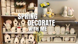 SPRING RAE DUNN DECORATE WITH ME | MY NEW HUTCH!