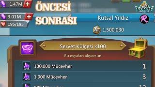 1.5m Kutsal Yıldız ile Elit Labirent'te Servet Ejderi Vuruyoruz!! - Lords Mobile