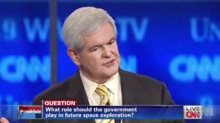 Gingrich  'NASA is in the way'.Remember NAFTA and who helped Clinton to move our jobs the China