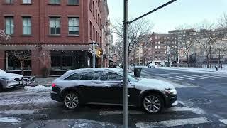 Live New York City Walking Commute: Leftover Snow and Vortex or Something - Jan 20, 2025