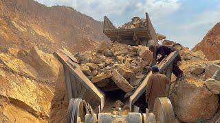Wow Full Process: Incredible Work By Quarry Rock Jaw Crusher Machine: Big Rock Crusher: #crusher