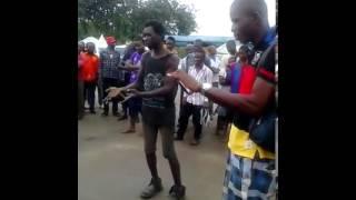 Amazing african drummer Kid with improvise drumset