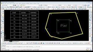 how to get coordinates table in AutoCAD? Surveyor