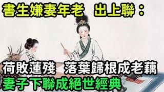 書生嫌妻年老色衰，出上聯：「荷敗蓮殘，落葉歸根成老藕」，妻子下聯成絕世經典【縱觀史書】#歷史#歷史故事#歷史人物#史話館#歷史萬花鏡#奇聞#歷史風雲天下