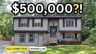 FULL HOME TOUR! $500,000 IN ROSWELL, GA. The MOST AFFORDABLE home currently for sale in Roswell, GA