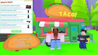 *NEW* TACO UPDATE IN ROBLOX MY RESTAURANT!!! (NEW TACO TRUCK AND EXCLUSIVE INFERNUS CRATE)