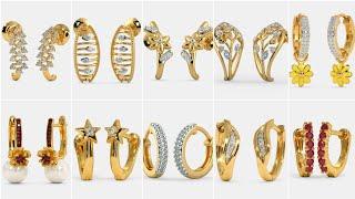 Ladies hoop earrings with price/diamond earrings/stud collection/Seethal jewellery