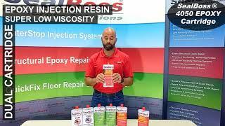 Epoxy Crack Injection Super Low Viscosity Resin Dual Cartridge | SealBoss 4050 SLV