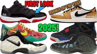 AIR JORDAN 11 LOW BRED 2025, AJ 1 LOW ROOKIE OF THE YEAR, FOAMPOSITE PRO PEARL + PINE GREEN + MORE