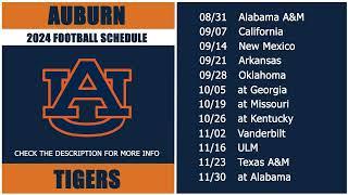 2024 Auburn Tigers Football Schedule