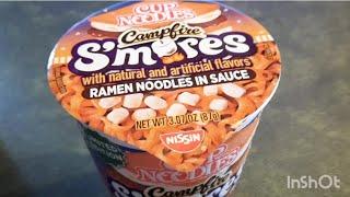 Cup Noodles Campfire Smores Full Review | It's Sticky  #new #cupnoodles #campfire #smores #review