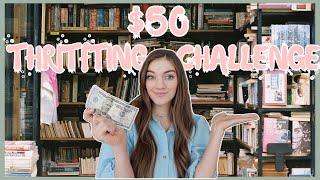 How Many Books Can I THRIFT for $50?? | Book thrifting VLOG 