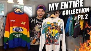 INSIDE MY ENTIRE THRIFTED CLOTHING COLLECTION! Part 2 | CREWNECKS & HOODIES | CLOSET TOUR!