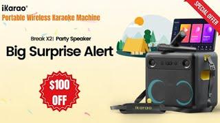 iKarao Coupon Code & Sale:Get $100 Discount onPortable Wireless Karaoke Machine, Party Speaker