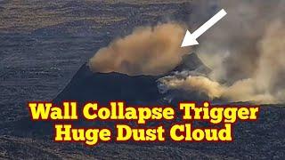 Huge Wall Collapse Trigger Dust Cloud, Iceland KayOne Volcano Eruption Update, Svartsengi, Sundhnúka