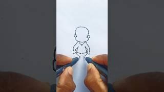 Raju easy sketch drawing #kids how to Draw raju from chota bheem cartoon character #art