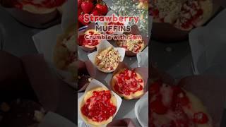 FULL RECIPE in first pinned comment! #strawberry #muffins #healthydessert #cupcakes