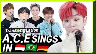 K-POP STARS sing in THREE Languages| INA/POR/GER | A.C.E | TRANSONGLATION