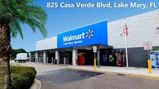 Shopping at Walmart in Lake Mary Florida on Casa Verde Blvd - Neighborhood Market - Store 525