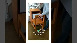 Folding Table with Drawers and Hidden Chair - Space Saving Furniture.