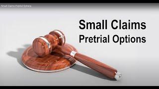 Small Claims Pretrial Options