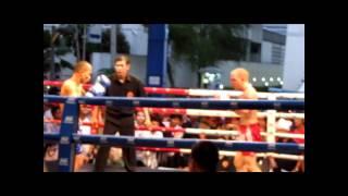 Thai Boxing - Muay Thai - A fight in front of the MBK mall, Bangkok Thailand