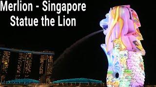 Merlion the Statue of Mermaid Lion-Marina Bay Sands Singapore|| Mermaid lion Night View ||