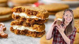 The Holiday Version of Oatmeal Cream Pies: Gingerbread Sandwich Cookies