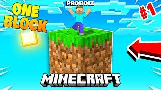 STARTING A NEW MINECRAFT ONE BLOCK SURVIVAL #1