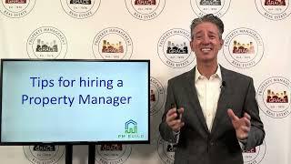 Tips For Hiring A Property Manager