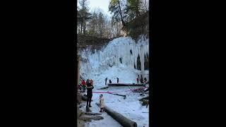 Frozen Waterfall Makes for Awesome Sight at Ontario's Tiffany Falls