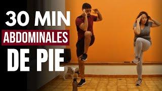 Cardio sin saltos y Abdominales de pie  rutina de 30 minutos para bajar de peso y aplanar abdomen