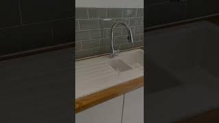 Oak worktop replacement with new sink and tap