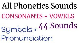 Phonetics Sounds | All Phonetics Sounds  Consonants and Vowels Sounds | Monophthongs and Diphthongs