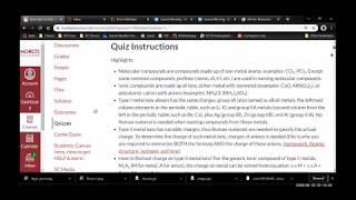 Nomenclature Quiz on CANVAS: A Walk-Through