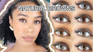 Most Natural Brown Contacts! HUGE Haul For Brown Eyes | DimpleColor,Just4kira, Solotica, Desio +