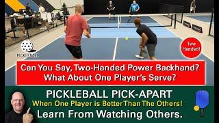 Pickleball Perfection !  Mastery The Two-Handed Power Backhand! Learn By Watching Others!