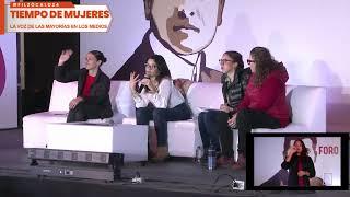 La voz de ellas en los medios. Karla Motte, Violeta Vázquez-Rojas, Renata Turrent y Julia Álvarez.