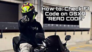 how to check F1 code on GSXR “read code”