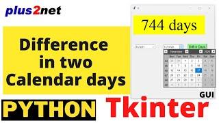 Difference in days of two calendar dates using Tkinter tkcalendar DateEntry