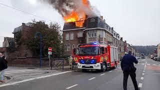 Beauraing maison en feu 10-03-2021