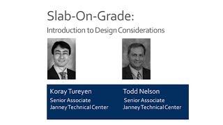 WJE Webinar Series: Slab-On-Grade: Introduction to Design Considerations