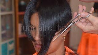 Barbershop girl short hair cut