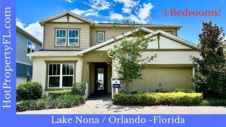 Take A Tour Of The Pulte Yorkshire Model In Isles Of Lake Nona, Orlando Florida With 5 Bedrooms.