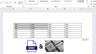 How to delete/clear the contents of a Microsoft Word table (without deleting the table/rows/columns)