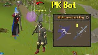 He misclicked to Falador with his bank... and a PK Bot found him