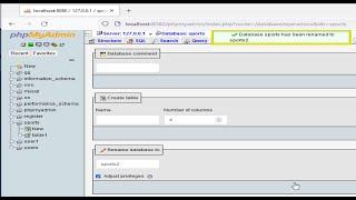 How to rename  Mysql database in phpmyadmin
