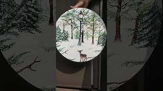 Revealing my painting deer in winter forest #art #deer #winter #shorts #youtube #viralvideo #forest