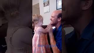 When Daddy has whiskers... cutest giggles!