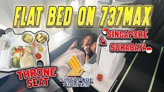 Flying SQ's SMALLEST Aircraft with FULL FLAT BEDS⁉️ Singapore to Surabaya on a B737-Max Business️